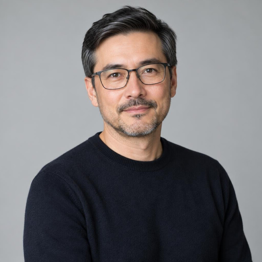 Studio portrait of a technical director man